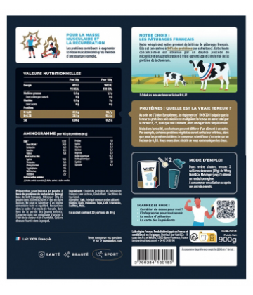 Nutri&Co Whey Isolat Native 900 g - Gout : Sans arome