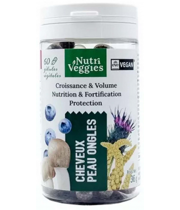 Nutriveggies Cheveux Peau Ongles Gélules x 60