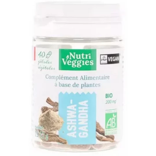 Nutriveggies Ashwangandha Bio Gélules Végétales x 40
