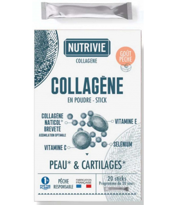 Nutrivie Collagène en Poudre Sticks x 20