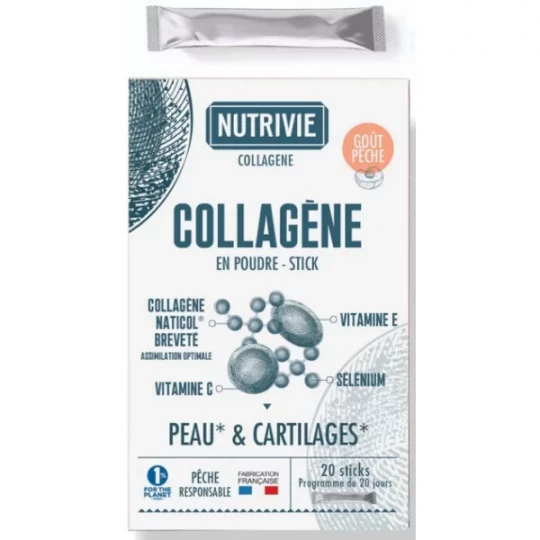 Nutrivie Collagène en Poudre Sticks x 20