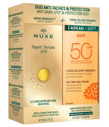 Nuxe Super Sérum [10] 30 ml + Sun Crème Solaire Fondante Visage SPF50 50 ml offerte