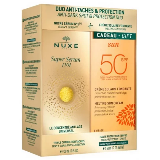 Nuxe Super Sérum [10] 30 ml + Sun Crème Solaire Fondante Visage SPF50 50 ml offerte