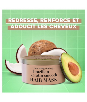 Ogx Masque Lissant à la Kératine du Brésil 300 ml