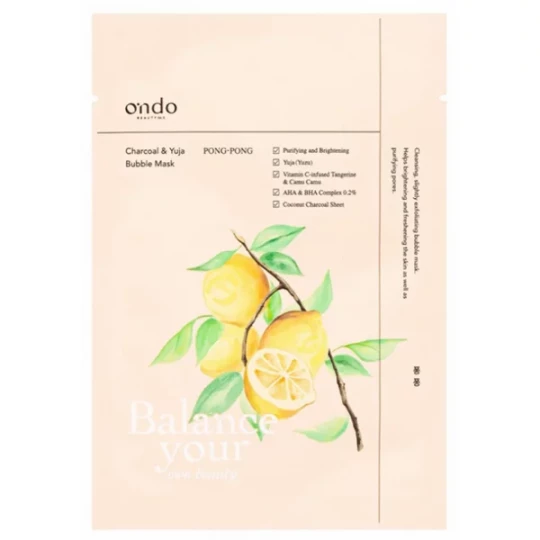 Ondo Beauty 36.5 Charcoal & Yuja Bubble Mask 25 g