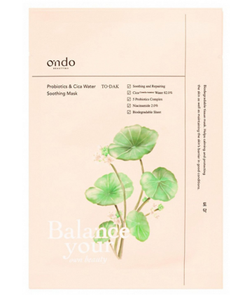Ondo Beauty 36.5 Probiotics & Cica Water Soothing Mask 25 g
