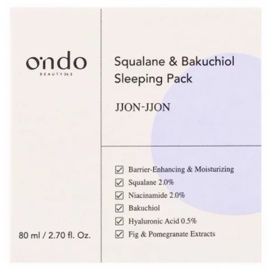 Ondo Beauty 36.5 Squalane & Bakuchiol Sleeping Pack 80 ml - image 3