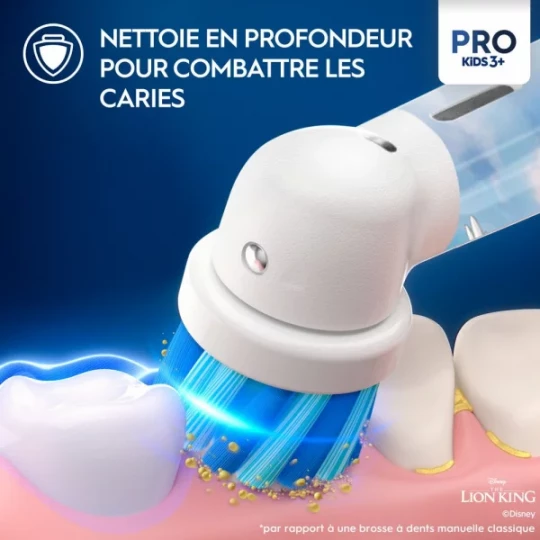 Oral'B Pro Kids 3+ Disney 3 Ans et + 4 Tetes de Rechange - Modele : Roi Lion - image 3