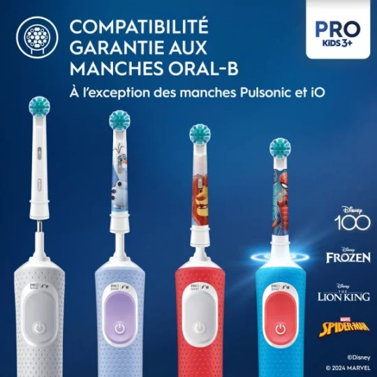Oral'B Pro Kids 3+ Disney 3 Ans et + 4 Tetes de Rechange - Modele : Roi Lion - image 4
