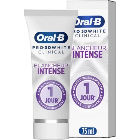 Oral'B Pro 3D White Clinical Dentifrice Blancheur Intense 75 ml