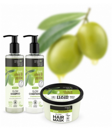 Organic Shop Après-Shampoing Naturel Fortifiant et Brillance Olive et Jojoba 280 ml