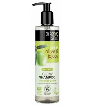 Organic Shop Shampoing Naturel Fortifiant et Brillance Olive et Jojoba 280 ml
