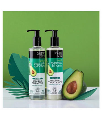 Organic Shop Shampoing Naturel Réparateur Avocat et Miel 280 ml
