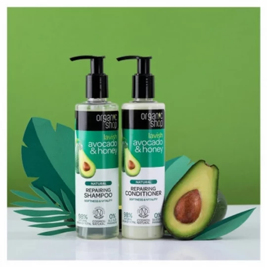 Organic Shop Shampoing Naturel Réparateur Avocat et Miel 280 ml - image 2