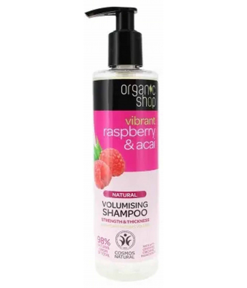 Organic Shop Shampoing Naturel Volume Framboise et Acai 280 ml