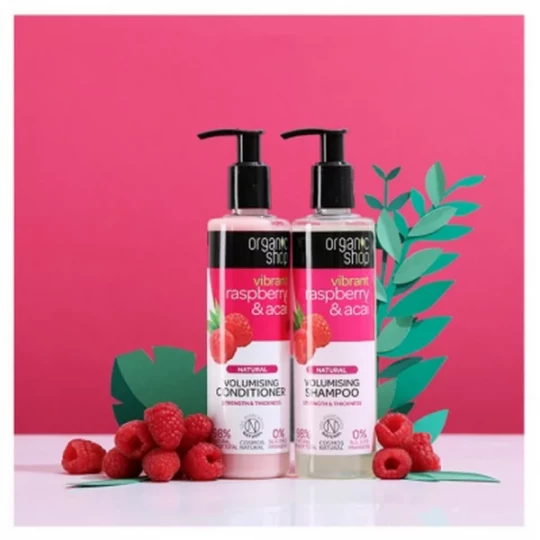 Organic Shop Shampoing Naturel Volume Framboise et Acai 280 ml - image 2