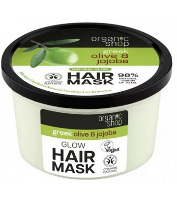 Organic Shop Masque Capillaire Naturel Fortifiant et Brillance Olive et Jojoba 250 ml