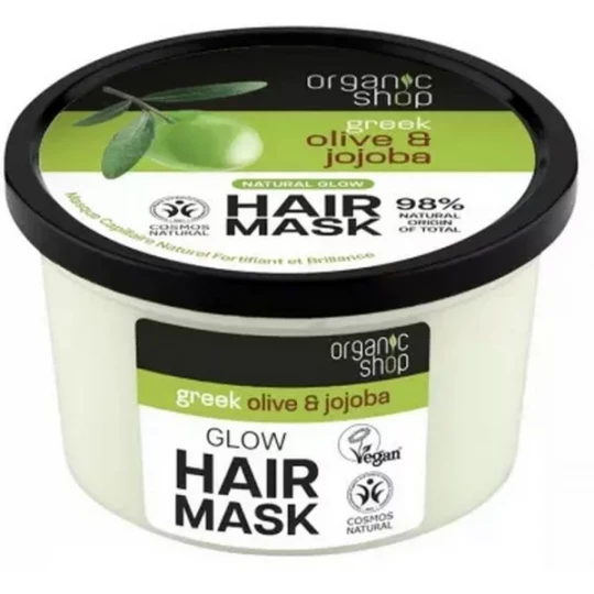 Organic Shop Masque Capillaire Naturel Fortifiant et Brillance Olive et Jojoba 250 ml