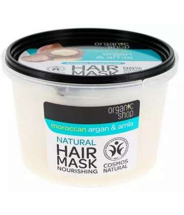 Organic Shop Masque Capillaire Naturel Nourrissant Argan et Amla 250 ml