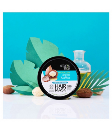 Organic Shop Masque Capillaire Naturel Nourrissant Argan et Amla 250 ml