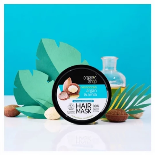Organic Shop Masque Capillaire Naturel Nourrissant Argan et Amla 250 ml - image 2