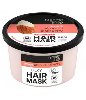 Organic Shop Masque Capillaire Naturel Protection Couleur Amande et Cerise 250 ml
