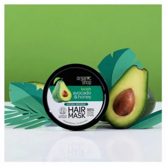 Organic Shop Masque Capillaire Naturel Réparateur Avocat et Miel 250 ml - image 2