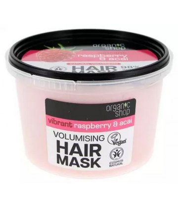 Organic Shop Masque Capillaire Naturel Volume Framboise et Acai 250 ml