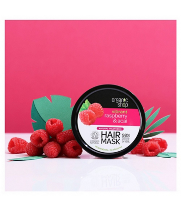 Organic Shop Masque Capillaire Naturel Volume Framboise et Acai 250 ml