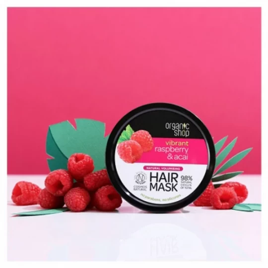 Organic Shop Masque Capillaire Naturel Volume Framboise et Acai 250 ml - image 2