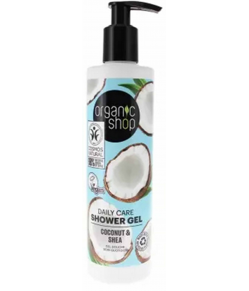 Organic Shop Gel Douche Soin Quotidien Noix de Coco et Karité 280 ml