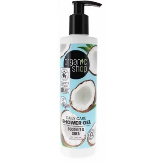 Organic Shop Gel Douche Soin Quotidien Noix de Coco et Karité 280 ml