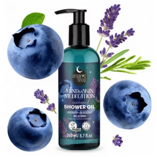 Organic Shop Huile de Douche Lavande Myrtille & Mélatonine 260 ml - image 4