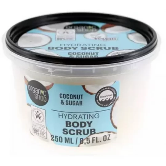 Organic Shop Body Scrub Gommage Hydratant Corps Noix de Coco 250 ml