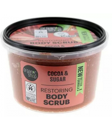 Organic Shop Body Scrub Gommage Régénérant Corps Beurre de Cacao 250 ml