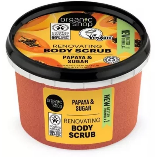 Organic Shop Body Scrub Gommage Rénovateur Corps Papaye 250 ml