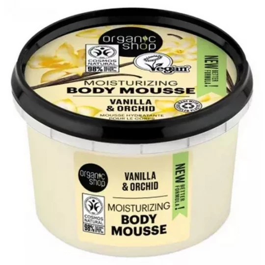 Organic Shop Body Mousse Hydratante Corps Vanille 250 ml