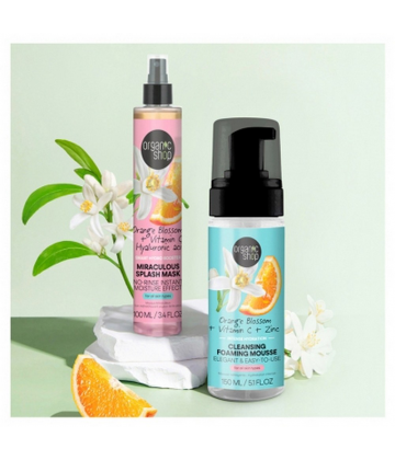 Organic Shop Mousse Nettoyante Fleur d'Oranger 160 ml