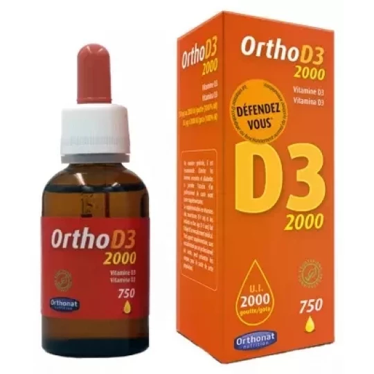 Orthonat Ortho D3 2000 UI Vitamine D3 Gouttes x 750