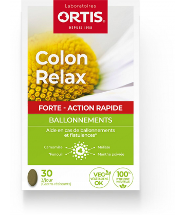 Ortis Colon Relax Forte Ballonnements Comprimés x 30