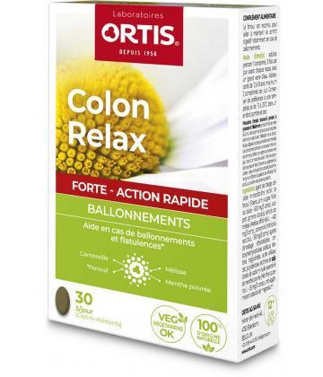 Ortis Colon Relax Forte Ballonnements Comprimés x 30 - image 2