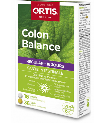 Ortis Colon Balance Regular 18 Comprimés Matin + 36 Comprimés Soir - image 2