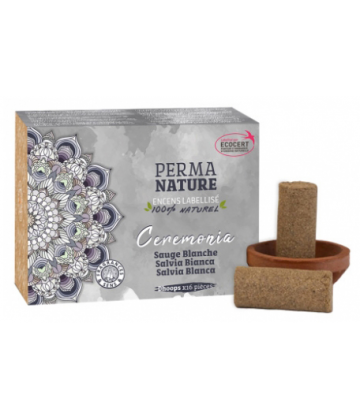 Perma Nature Encens Ceremonia Sauge Blanche Cylindres x 16