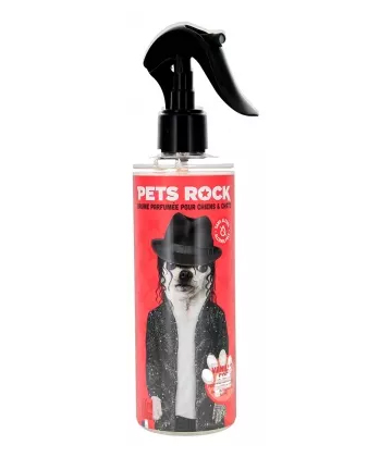 Pets Rock Brume Parfumée pour Chiens et Chats Parfum Gourmand 300 ml