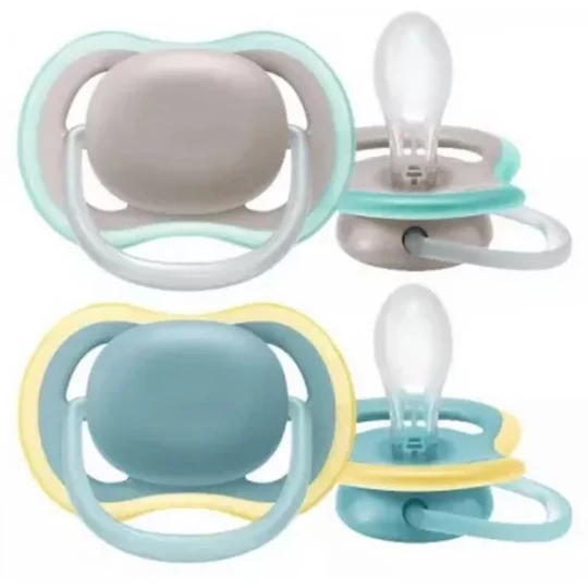 Avent Ultra Air Sucettes Orthodontiques Silicone 18 Mois et + x 2