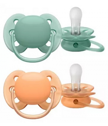 Avent Ultra Soft Sucettes Orthodontiques 18 Mois et + x 2