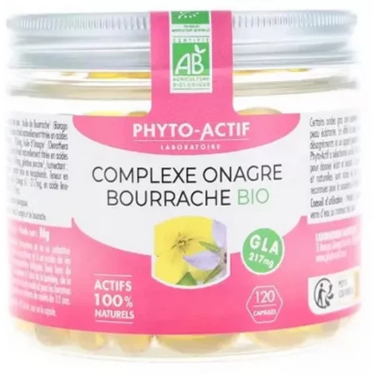 Phyto-Actif Complexe Onagre Bourrache Bio Capsules x 120