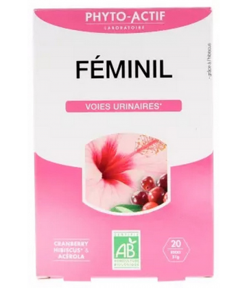 Phyto-Actif Féminil Voies Urinaires Bio Sticks x 20
