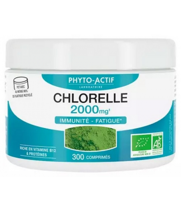 Phyto-Actif Chlorelle 2000 mg Immunité & Fatigue Bio Comprimés x 300