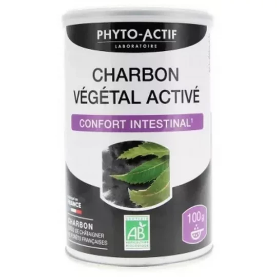 Phyto-Actif Charbon Végétal Activé Confort Intestinal Bio 100 g
